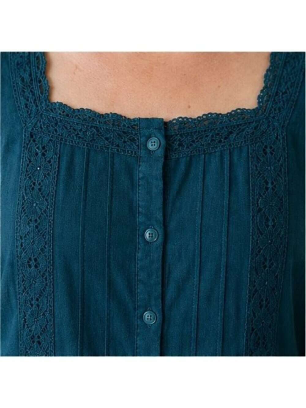 Teal Ruffle Blouse - Picture 4 of 4